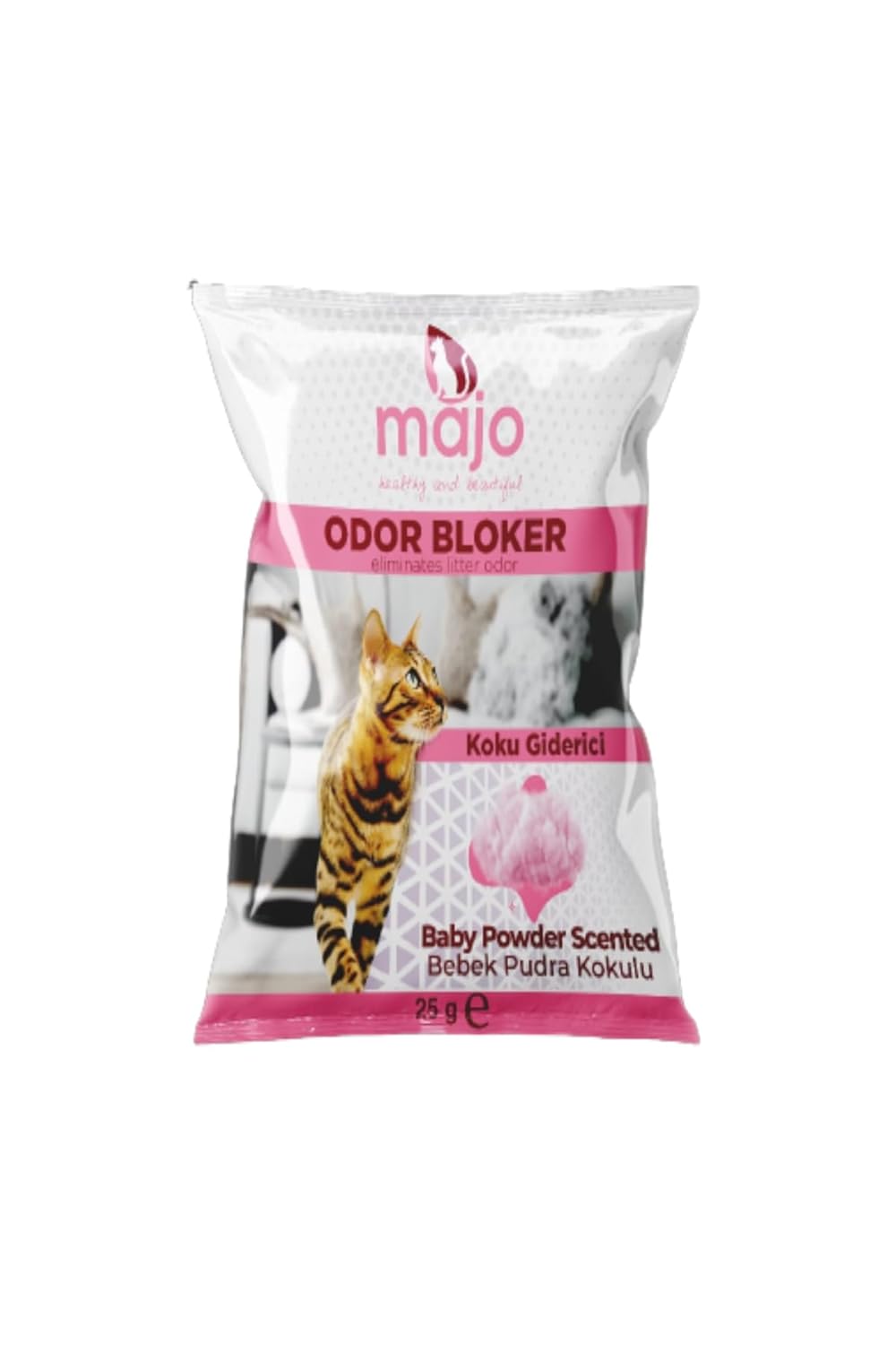 TİNEKE Majo Bebek Pudra Kokulu Doğal Kedi Kumu Koku Giderici Temizleyici
