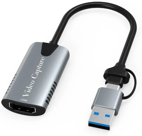 Alfalink Type-c To Usb 2in1 Video Capture Yakalama Kartı 4K 1080P Uçlu HDMI to Type-C PC Bilgisayar Video Adaptör Çevirici