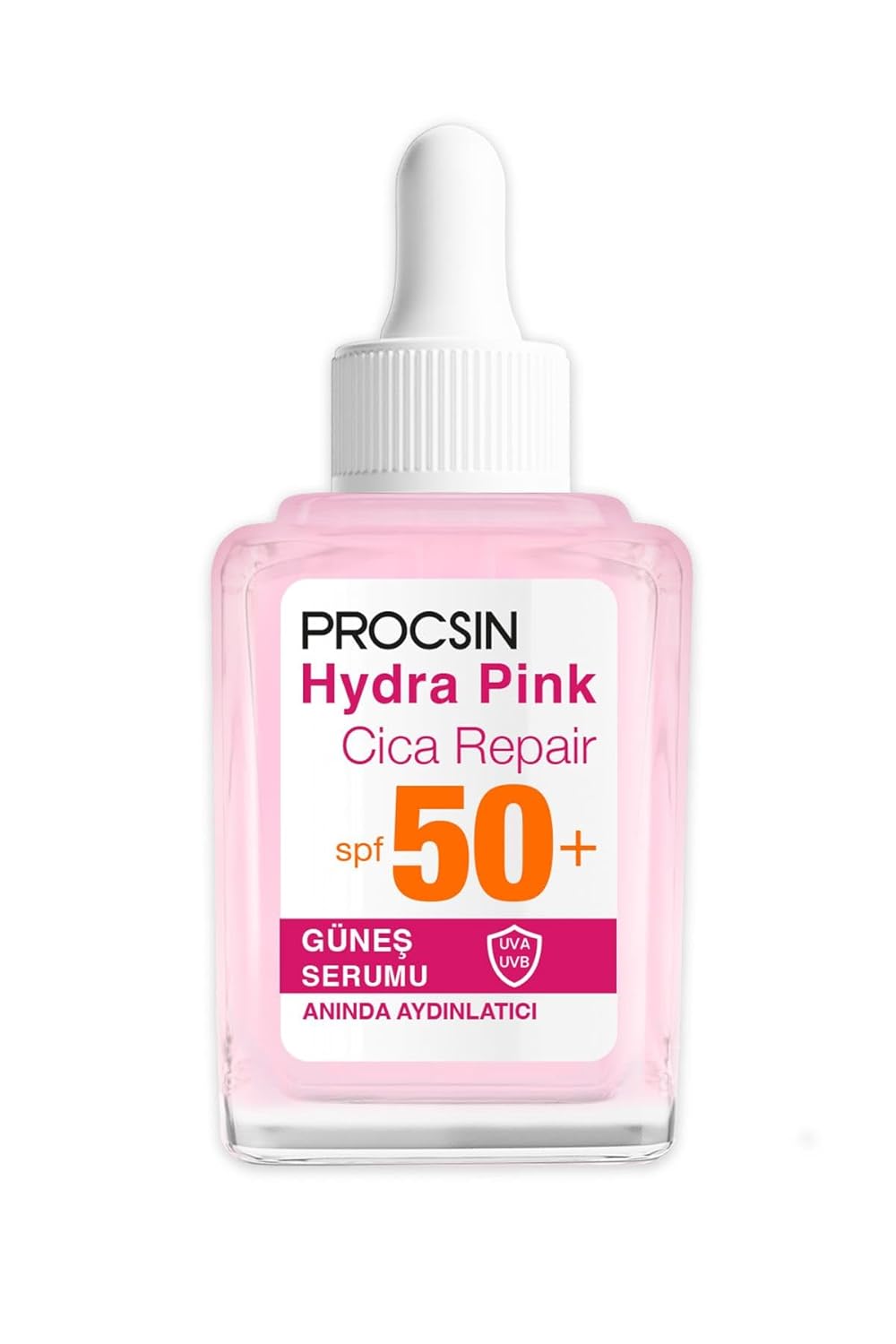 PROCSIN Hydra Pink SP50+ Bariyer Güçlendirici Cam Cilt Güneş Serumu 30 ML