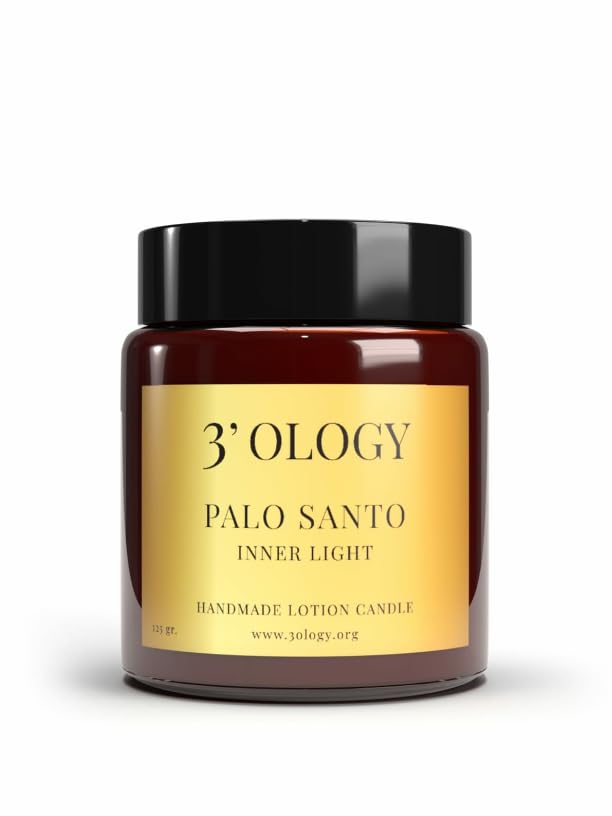 3'OLOGY Palo Santo Inner Light Handmade Lotion Candle, 125 gr