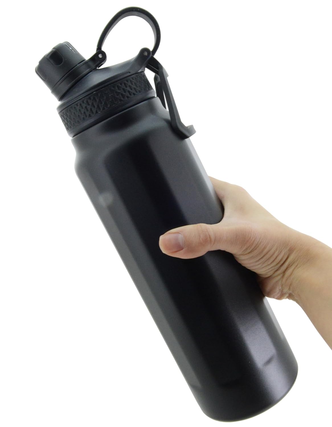 Coverzone Matara Profesyonel 304 Paslanmaz Çelik Sıcak ve Soğuk Çay Kahve Pipet opsiyonlu 950ml Termos Suluk Gezi Piknik için Ev İş Okul Spor Kullanımı Soğuk Su İçecek Termosu TRM1L (Siyah)