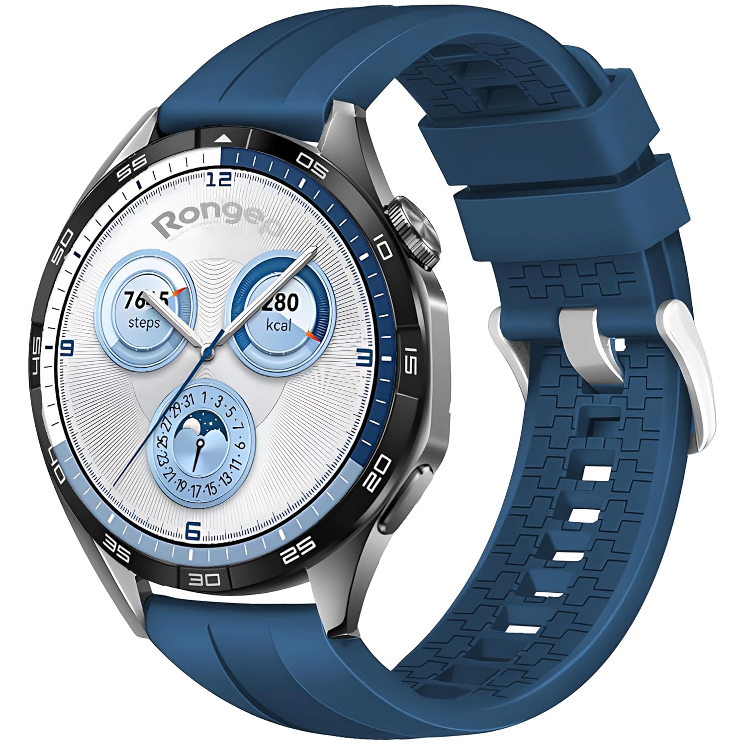 Rongep Yumuşak Silikonlu 22mm Kordon Huawei ile Uyumlu Watch GT5/GT5 Pro/GT4/Watch 4 Pro/GT3/GT3 Pro