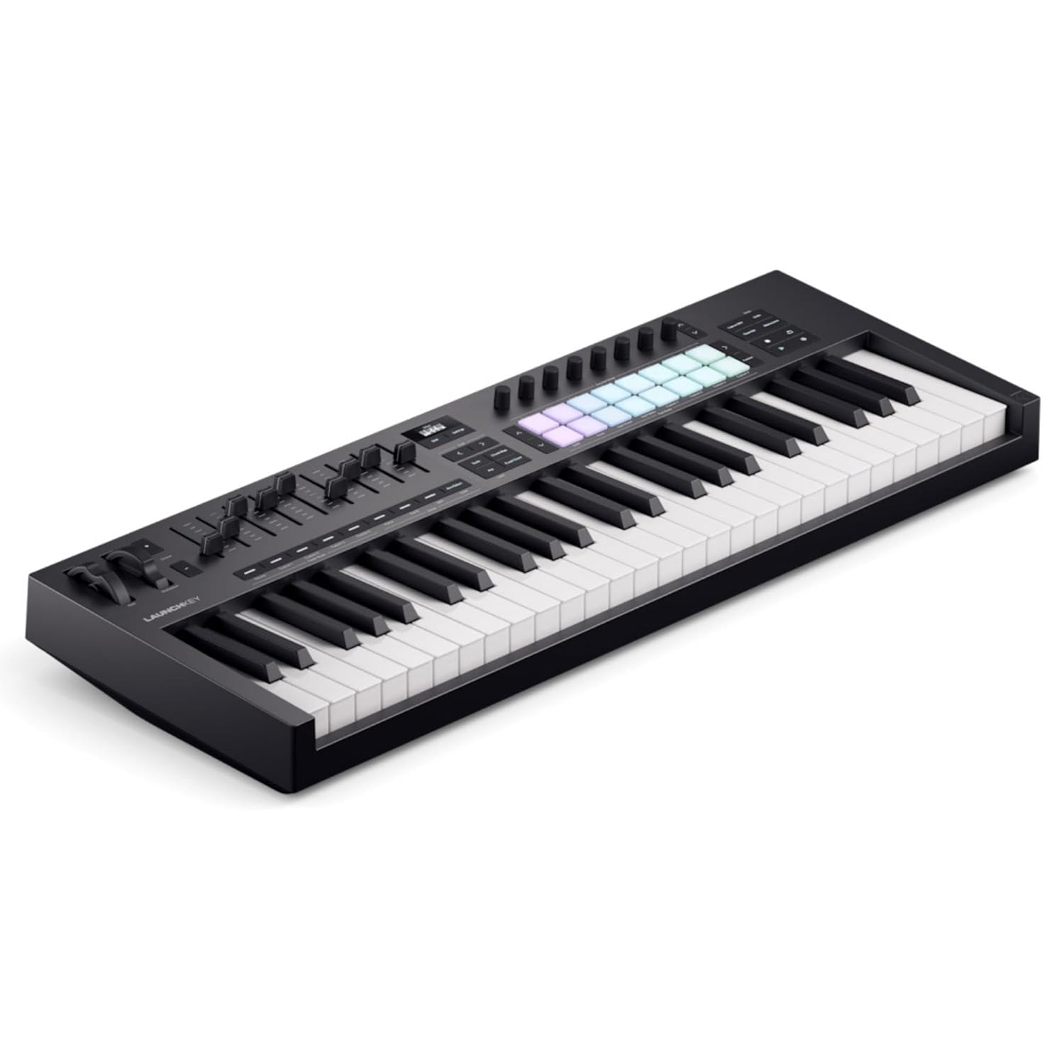 Novation Launchkey 49 [MK4] 49 Tuşlu Yarı Ağırlıklı, USB, MIDI Klavye Kontrolörü, DAW Entegrasyonu ile Akor ve Ölçek Modları, 8 Davul Pedi ve Arpejjatör, Müzik Prodüksiyonu için Yazılım Paketi Dahil