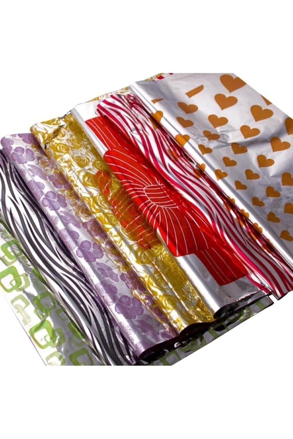 Metalize Hediye Poşet Paketi 20x35cm Kendinde Bantlı Renkli Hediye Paketi 100lü