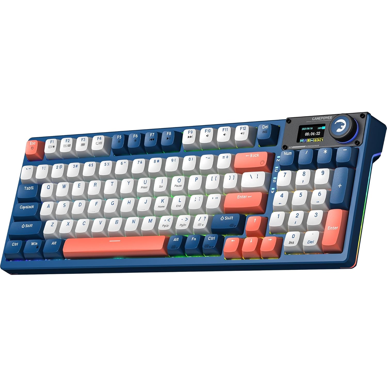 Game Power Gasket Elite X RGB Wireless/Bluetooth/Kablolu Mekanik Hot-Swap Yağlı Switch Gasket Gaming Klavye