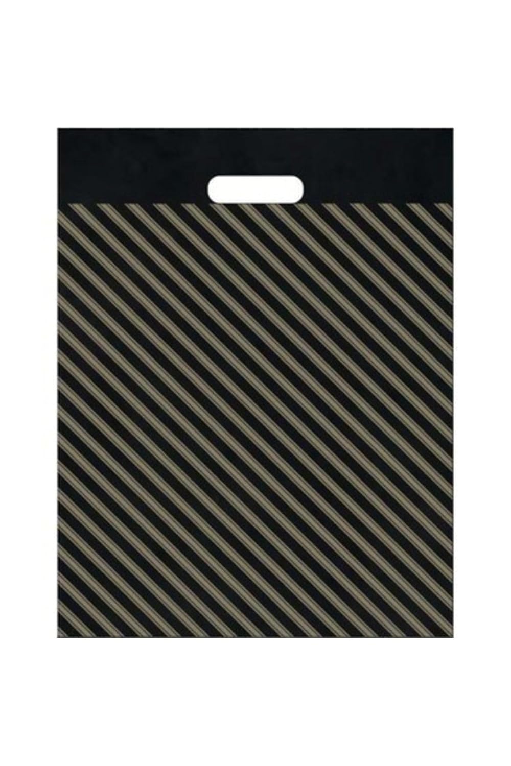 Naksan Takviyeli Siyah Çizgili Poşet 23x36 Cm No:2 50 Adet