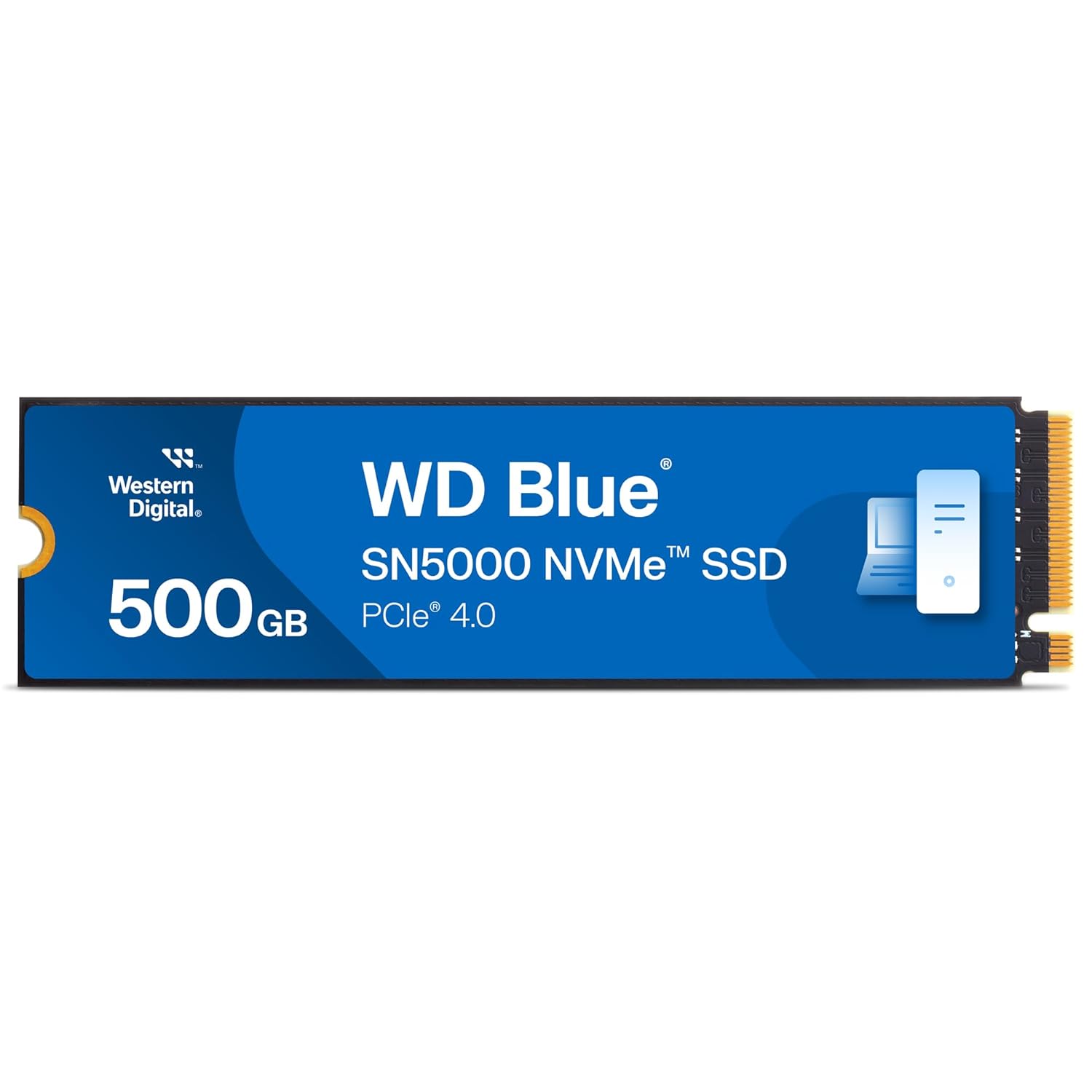 Western Digital Blue SN5000 NVMe SSD M.2 2280 500 GB (5.000 MB/sn'ye kadar okuma 4.000 MB/sn'ye kadar yazma) - WDS500G4B0E