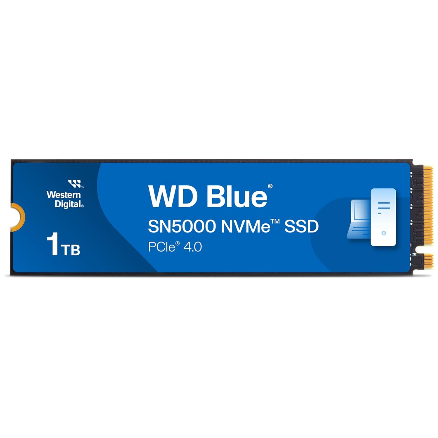Western Digital Blue SN5000 NVMe SSD M.2 2280 1 TB (5.000 MB/sn'ye kadar okuma 4.000 MB/sn'ye kadar yazma) - WDS100T4B0E