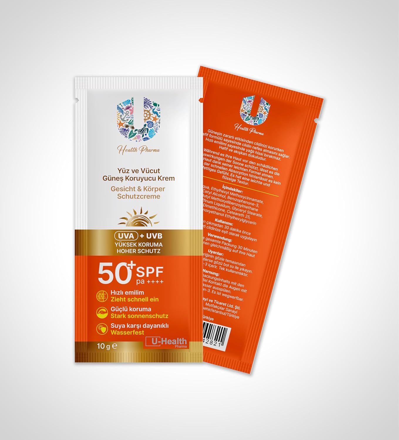 U Health Güneş Kremi 50 SPF 5 ADET 10 Gr
