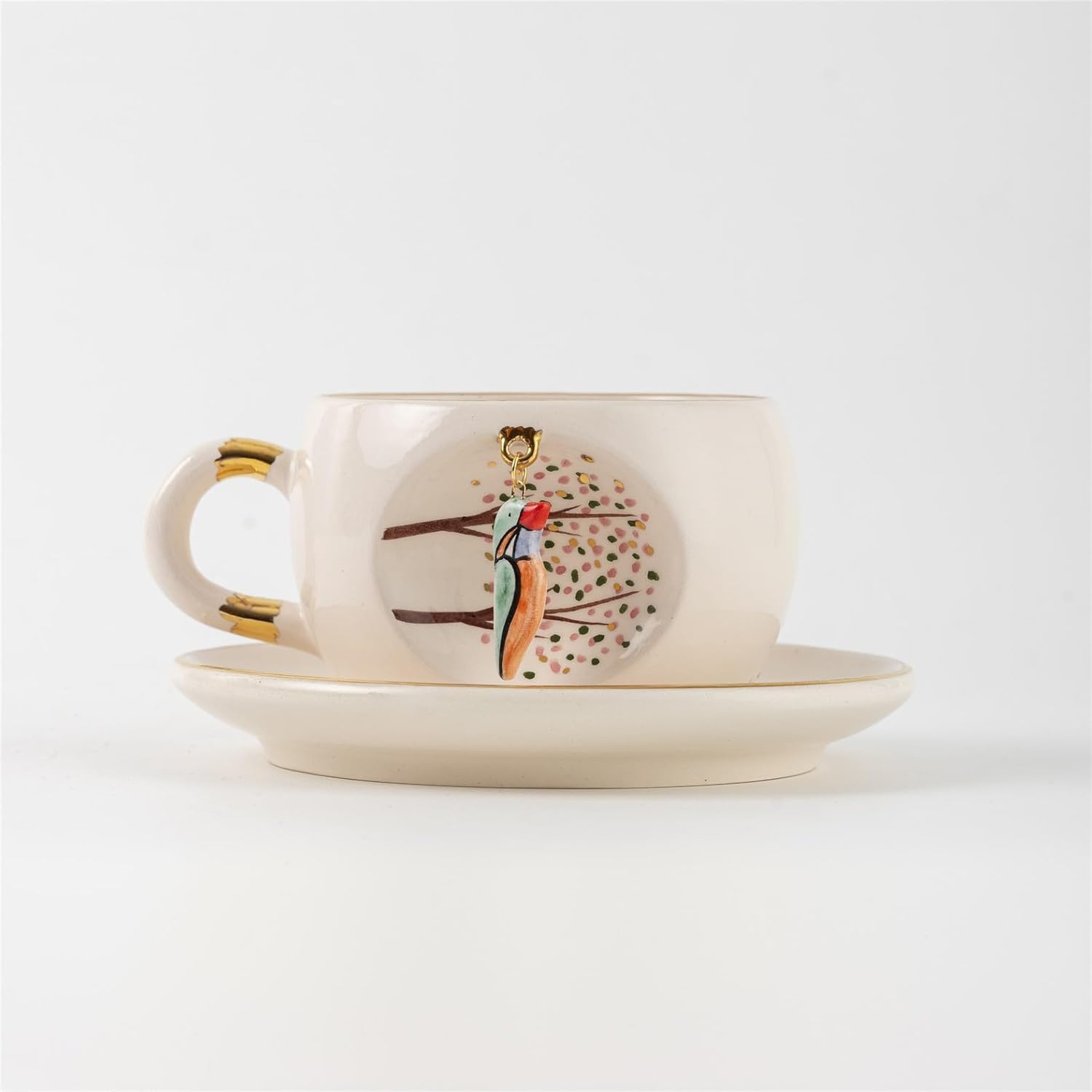 Yalıçapkını Fincanı, Doğa Serisi Seramik 230 ml Çay Mug, Nesli Tükenmekte Olan Hayvanlar Serisi Fincanı, Yılbaşı Hediyesi Kahve Mug