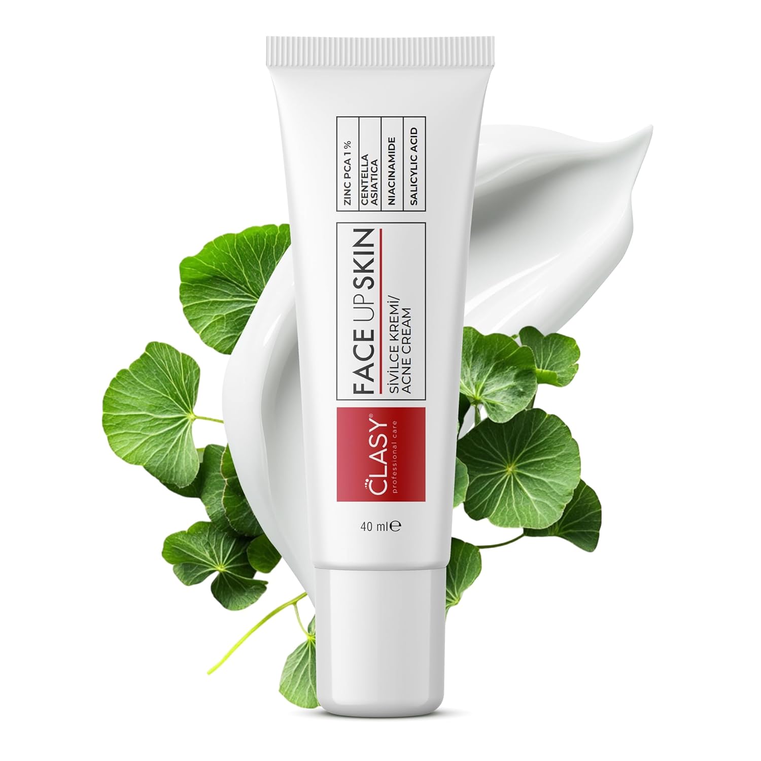 CLASYCARE Akne Kremi Yüz İçin – Sivilce ve Akne Karşıtı Leke Kremi – Salisilik Asit & Niasinamid ile Leke Giderici – Genç ve Yetişkin Cilt Bakımı, 40 ml