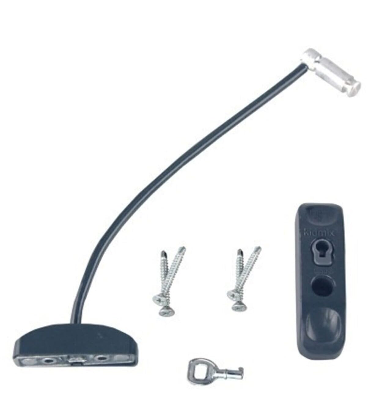 Çelik Halatlı Kablolu Pvc Pencere Emniyet Çocuk Güvenlik Kilidi Deaks (3, Antrasit Gri)