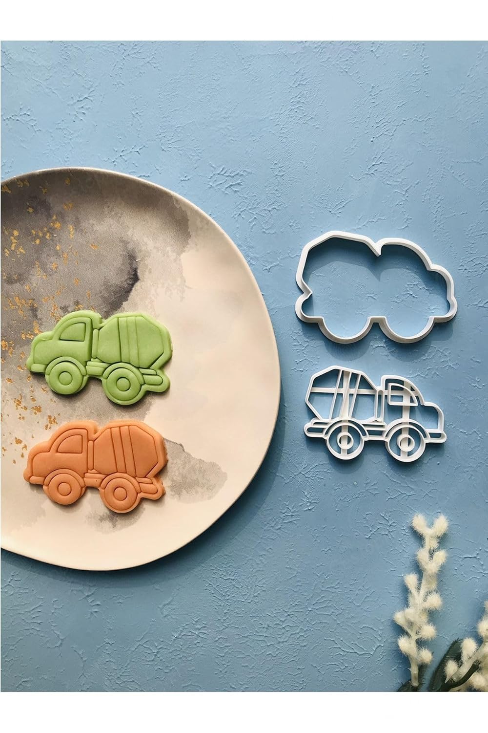 Cestopieno Beyaz Mikser Kamyonu Iş Makinası Hamur Şekillendirici/Kurabiye Kalıbı