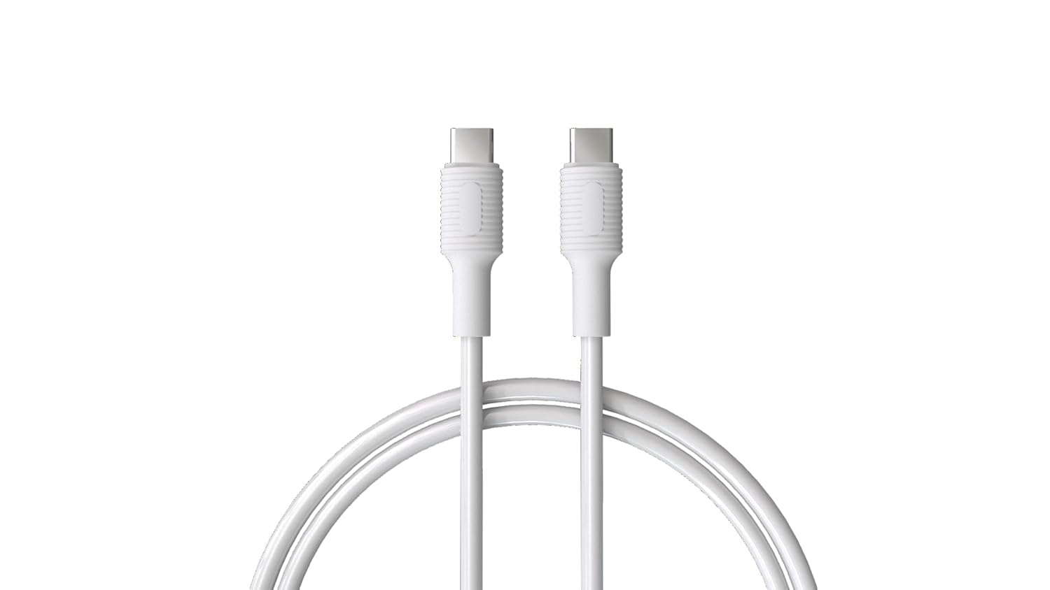 REMORAX Coral Type C-C Power Delivery Hızlı Şarj Kablosu, Beyaz Kablo, Beyaz/Beyaz Uçlar (150 CM)