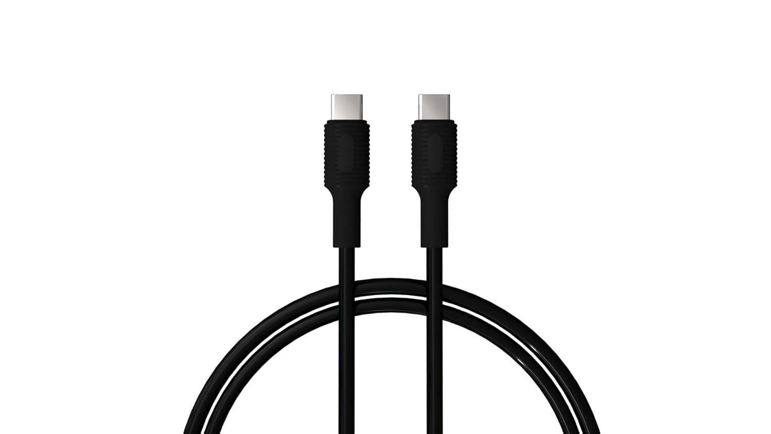 REMORAX Coral Type C-C Power Delivery Hızlı Şarj Kablosu, Siyah Kablo, Siyah/Siyah Uçlar (120 CM)