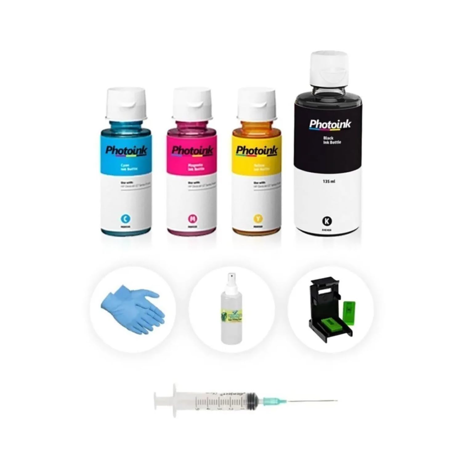 Photo Ink Smart Tank 500 515 530 513 519 Plus Kartuş Dolum Seti 4 Renk