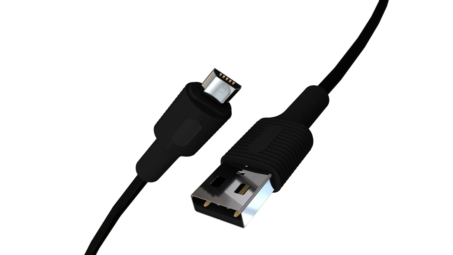 REMORAX Coral Micro USB Hızlı Şarj Kablosu (Siyah + Siyah Uç) (120 CM)