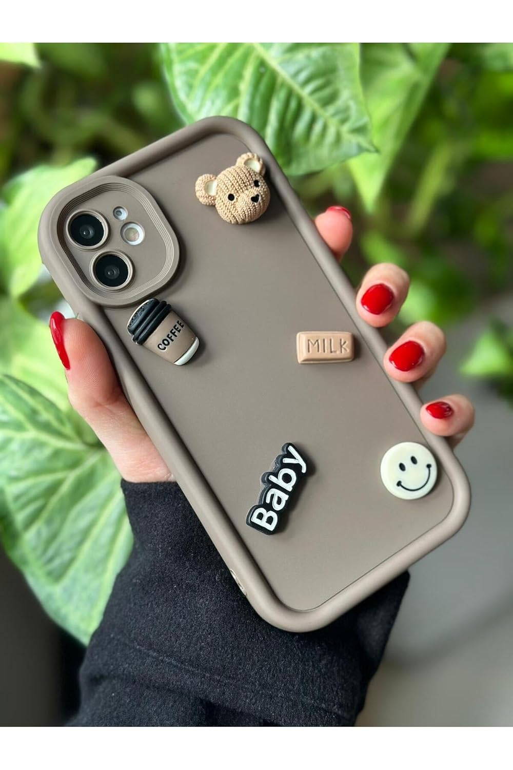 Go Aksesuar Iphone 11 Çikolata Baby Tasarımlı Yumuşak Silikon Kamera Korumalı Ayıcıklı Kılıf