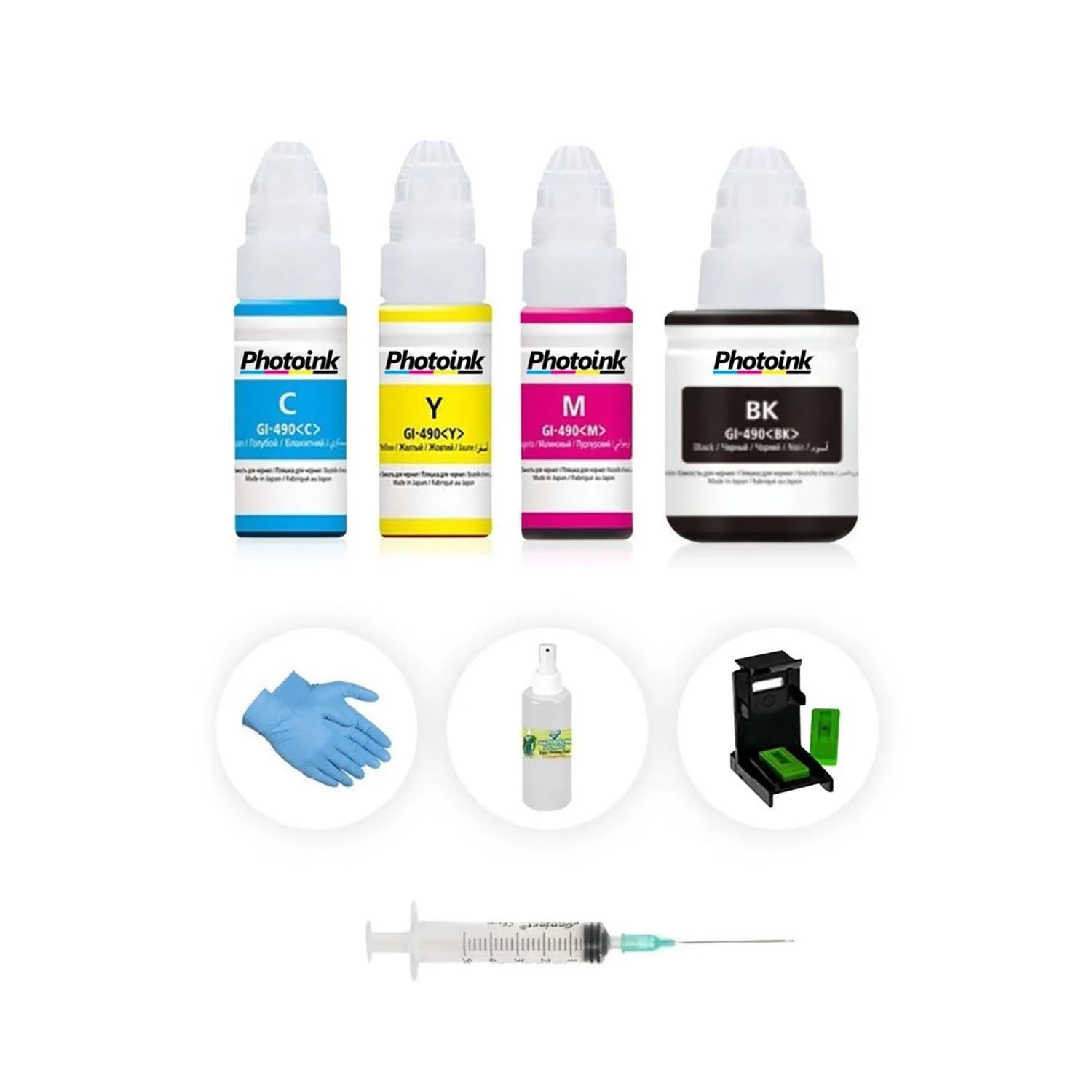 PHOTO INK Canon E404 E414 E484 E464 E474 Pg-46 Cl-56 Plus Siyah Ve Renkli Kartuş Dolum Seti