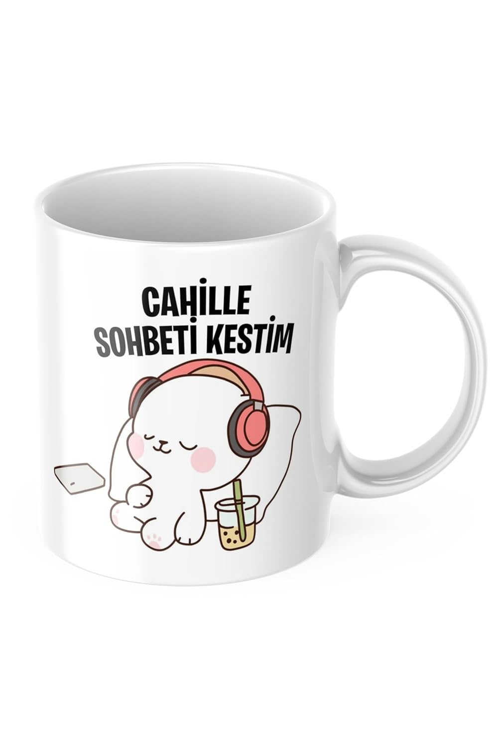 Cahille Sohbeti Kestim Komik Kupa Bardak Komik Yazılı Hediyelik Çay Kahve Kupası