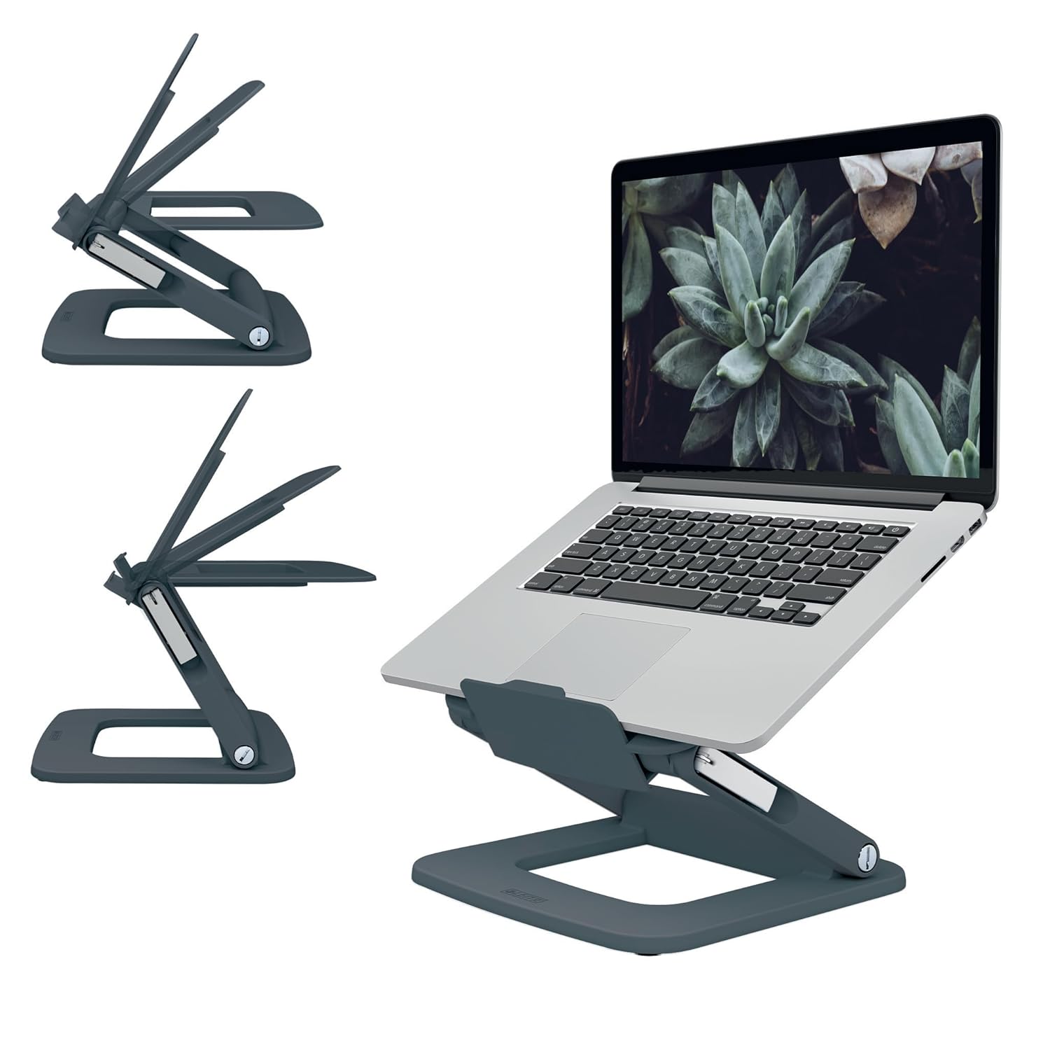 Leitz Ergo Ayarlanabilir Çok Açılı Laptop Standı, Koyu Gri