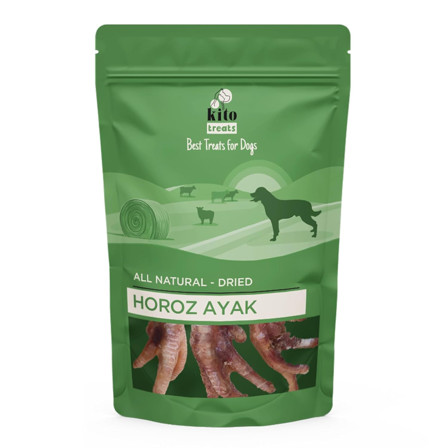 Kito Horoz Ayak Çiğnemelik Köpek Ödül Maması%100 Doğal, Glutensiz, Organik 100 gr (Dog Treat)