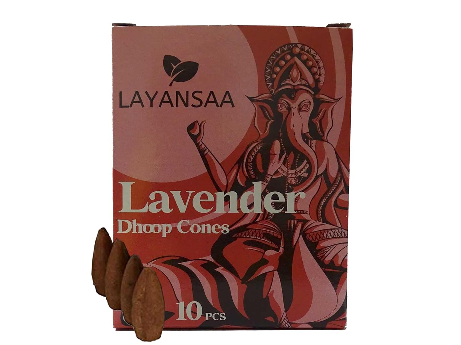 Layansaa HD Lavanta Aromalı Kokulu Backflow Lavanta Geri Akış Şelale Tütsü Konik 10 Adet Tütsü