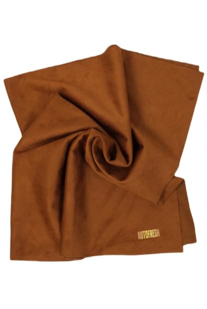 Long Way Araç Lüks Güderi Bez Oto Cam Ve Kaporta Temizleme Araba Kurulama Bezi Kahverengi 50x70 cm