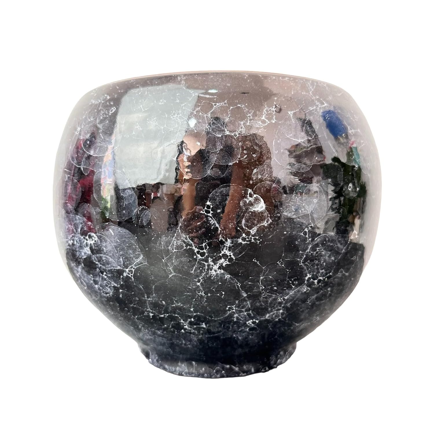 Bitki Tasarımı Ev Dekorasyon Siyah Mermer Efektli Artistik Çift Sırlı İç Ve Dış Mekan Kullanımlı Toprak Terrakota Saksı Saksılık Salon Çiçeklik