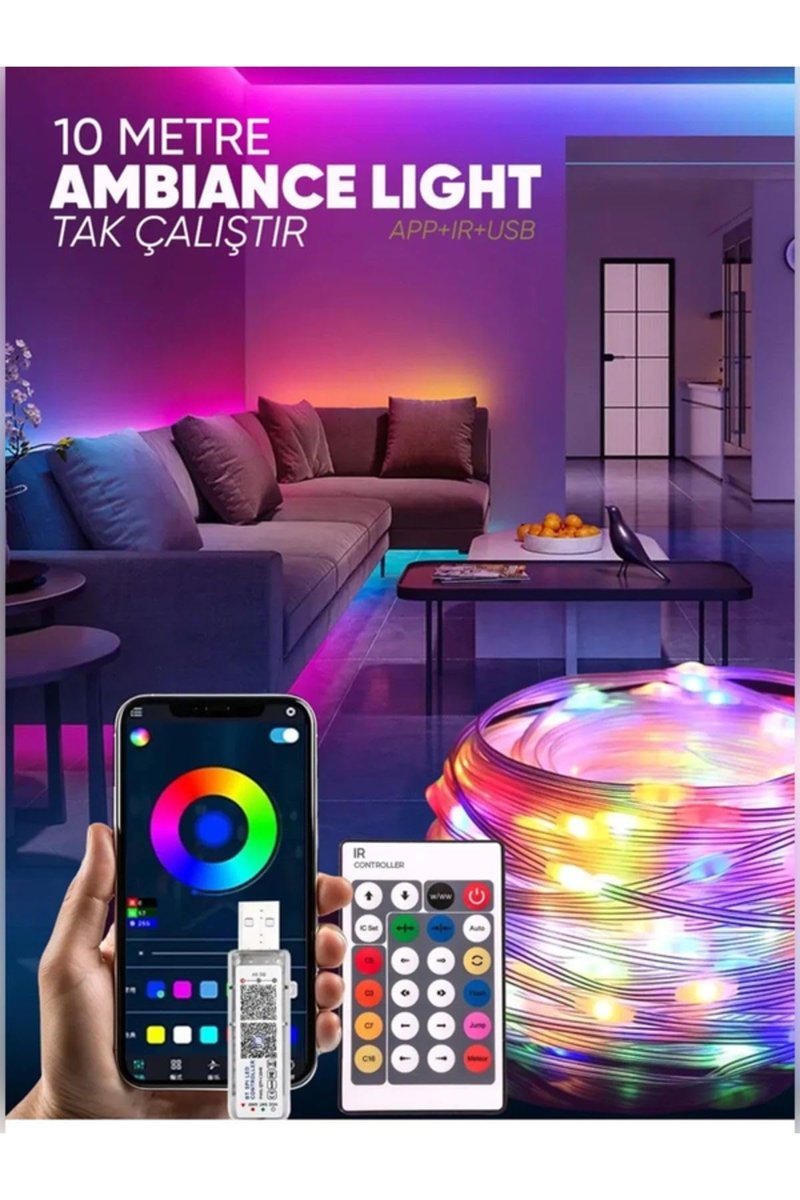 10M SMART LED SESE DUYARLI BLUETOOTH BAGLANTI