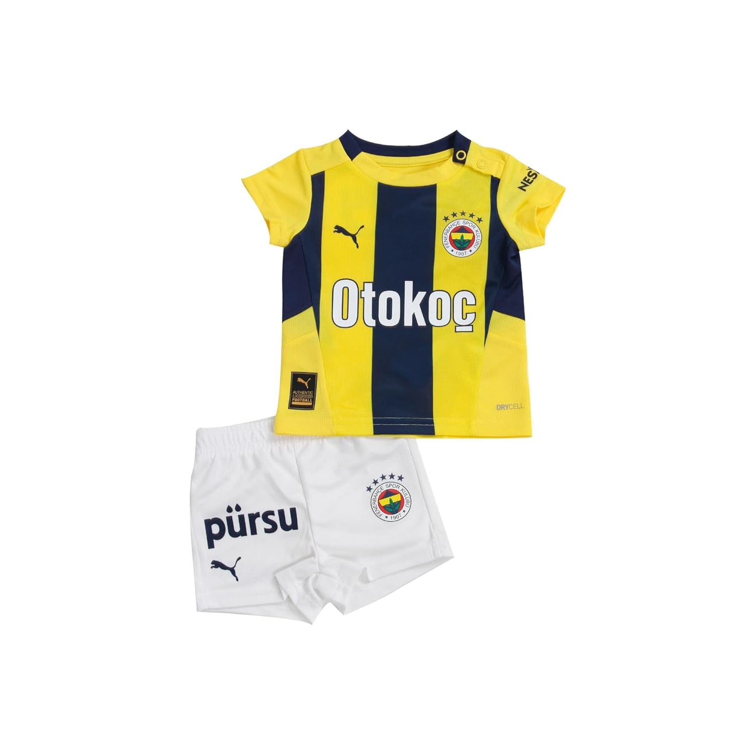 PUMA Erkek/Unisex FSK Home Babykit w/o Socks-Speed Yellow-Blue Violet Knitted Suits 12-18 AY