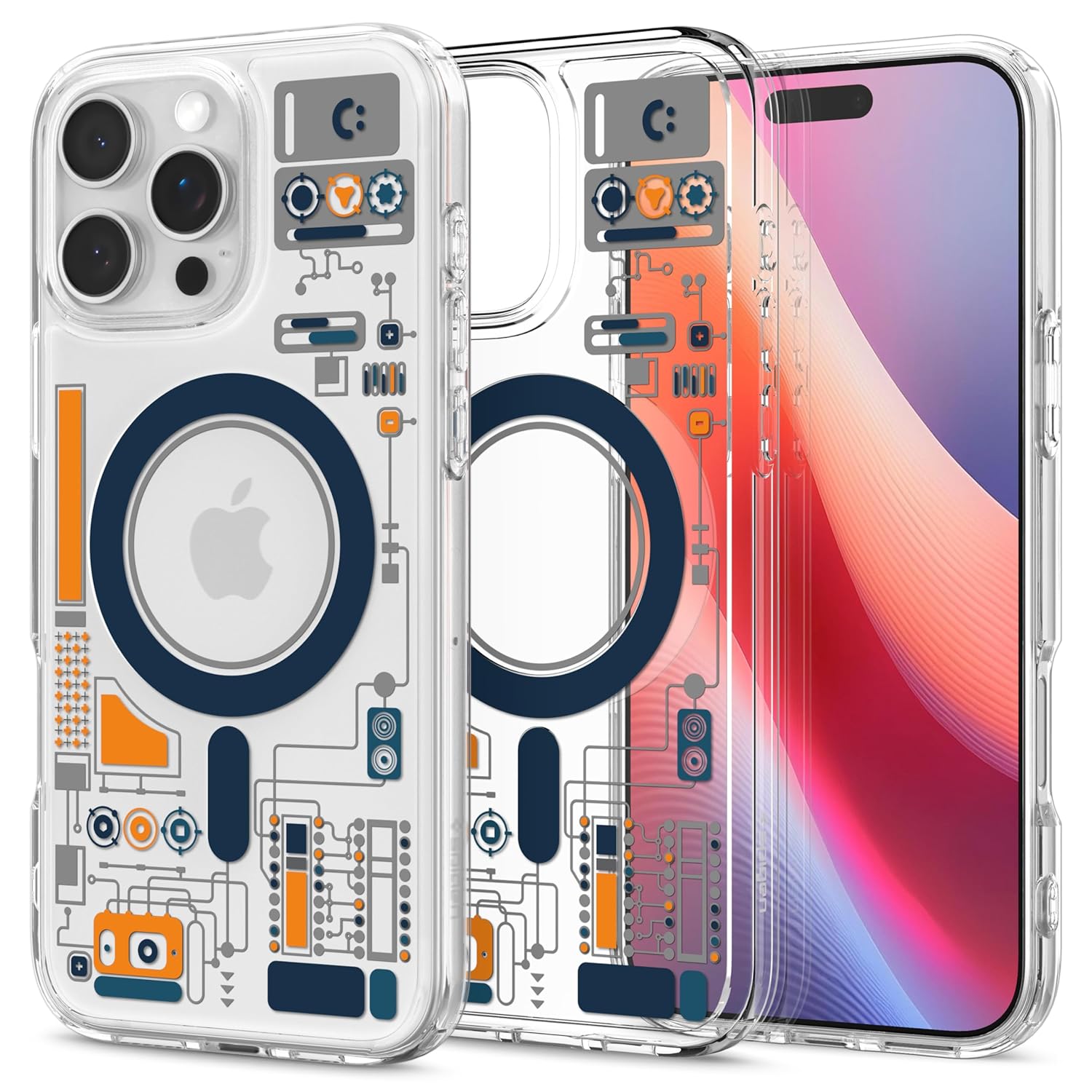Spigen iPhone 16 Pro Max ile uyumlu ince MagSafe Kılıf Ultra Hybrid Sararma Karşıtı DuraClear Hava Kanalı Teknolojisi Askeri Sınıf Koruma MagFit Analogue Şeffaf Kapak - ACS08726