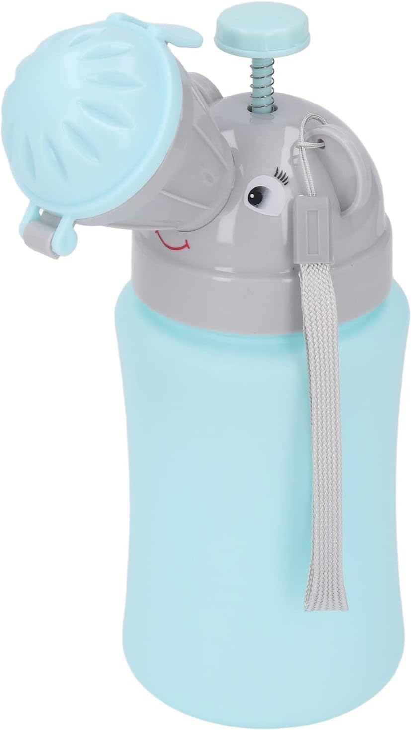 A1 Taşınabilir Bebek ve Çocuklar İçin Lazımlık, Fil Figürlü Sızdırmaz Portatif Çocuk Pisuarı (Mavi)