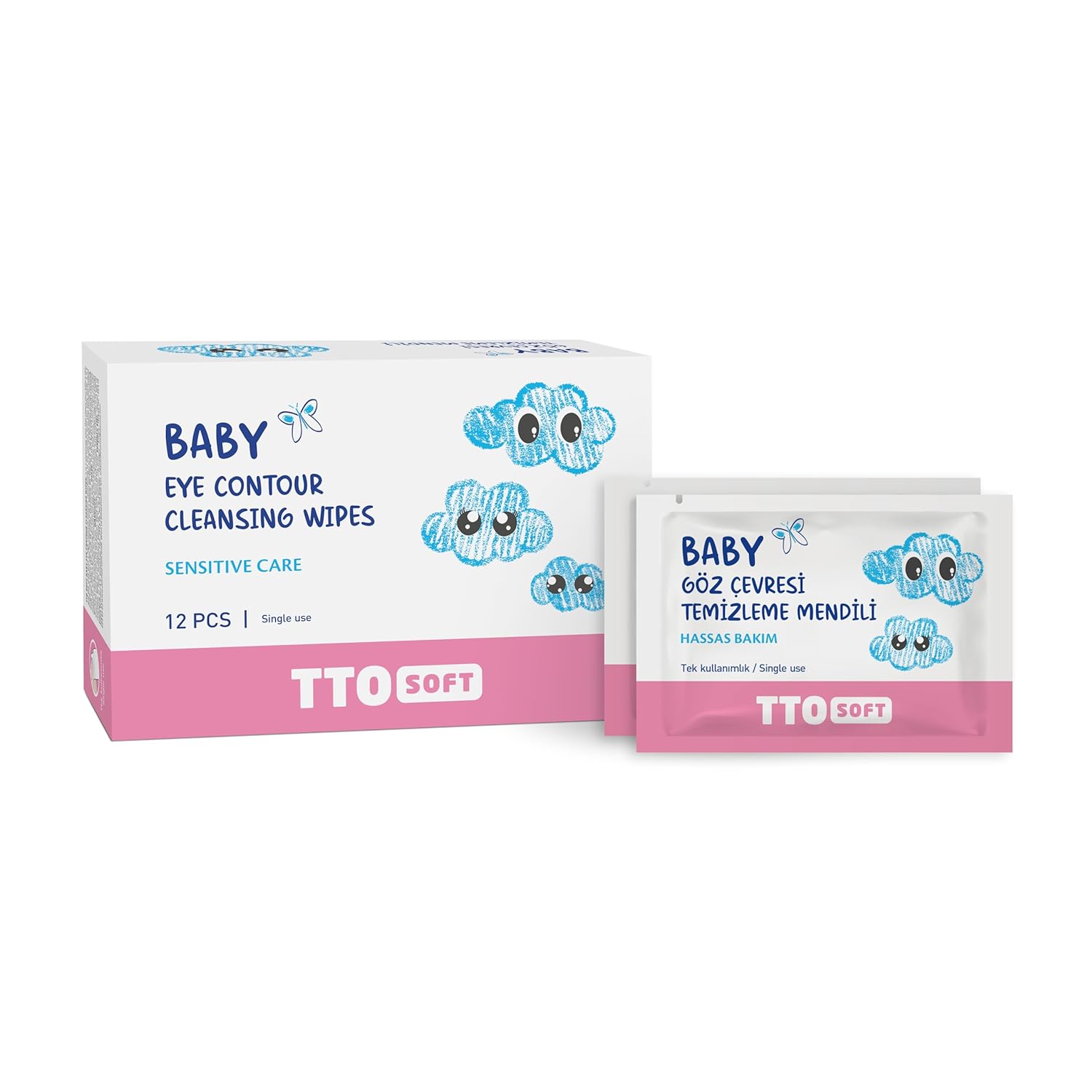 TTO Soft Baby Göz Çevresi Temizleme Mendili 12'li