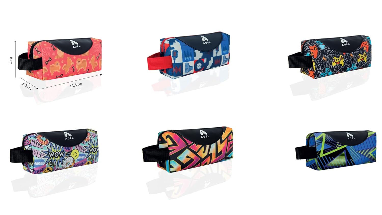 ADEL School 24 Kalem Çantası Erkek Tek Göz,Asorti