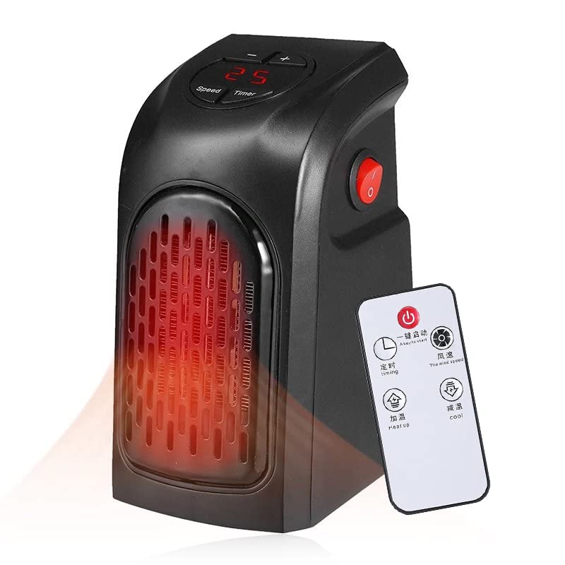 Monte Lua 400w Elektrikli Masaüstü Küçük Fanlı Isıtıcı Masa Altı Ayak için Fan Isıtıcı Ofis ve Ev için Ortam Isıtıcı Fan - siyah, Taşınabilir, Hızlı Isıtma