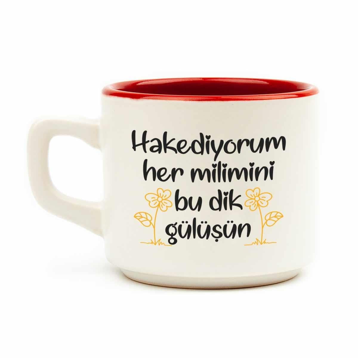 PALTO TASARIM Hakediyorum Her Milimini Bu Dik Gülüşün Beyaz Venüs Kupa - Hediye Seramik Kupa