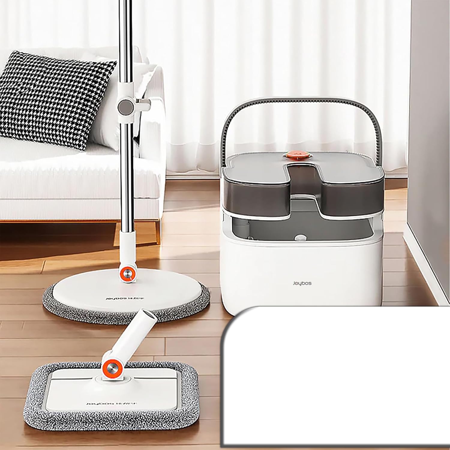 JOYBOS Temiz ve Kirli Suyu Ayıran 2 Başlıklı Temizlik Seti 2'li Set (Yuvarlak ve Kare Başlık)