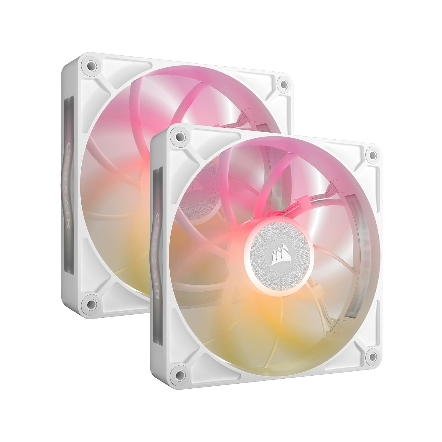 CORSAIR iCUE Link RX140 MAX RGB 140 mm PWM Kalın Fanlar iCUE Link Sistem Hub ile - Yüksek Statik Basınç - Manyetik Kubbe Rulman - İkili Paket - Beyaz