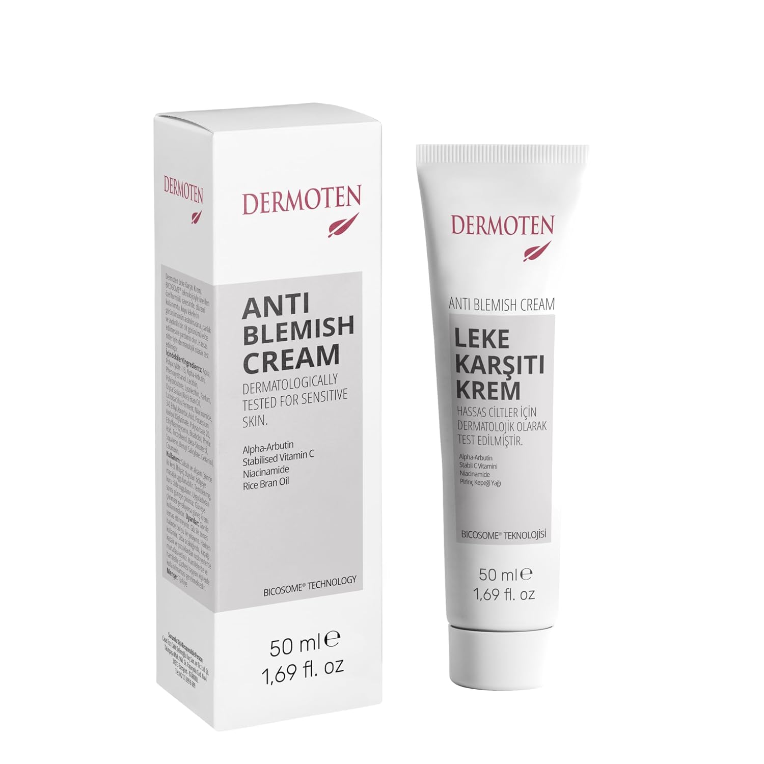 Dermoten Cilt Beyazlatıcı, Aydınlatıcı Leke Karşıtı Bakım Kremi - Bicosome