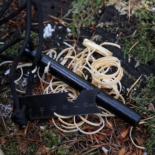 Valkyrie 10cm Boy 1cm En Full Magnezyum Ateş Başlatıcı Bar -%100 Katkısız Alüminyum İçermez Fire Starter Siyah
