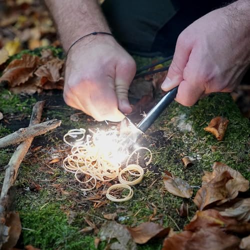 Valkyrie 10cm Boy 1cm En Full Magnezyum Ateş Başlatıcı Bar -%100 Katkısız Alüminyum İçermez Fire Starter Siyah