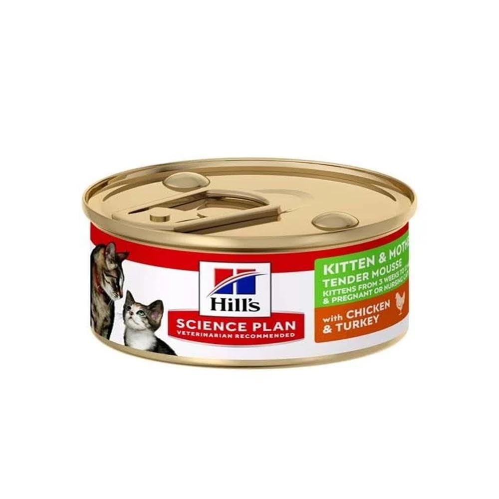 Hill's SP Yavru ve Anne Kediler için Tavuklu & Hindili Yumuşak Püre Konserve 24x85G