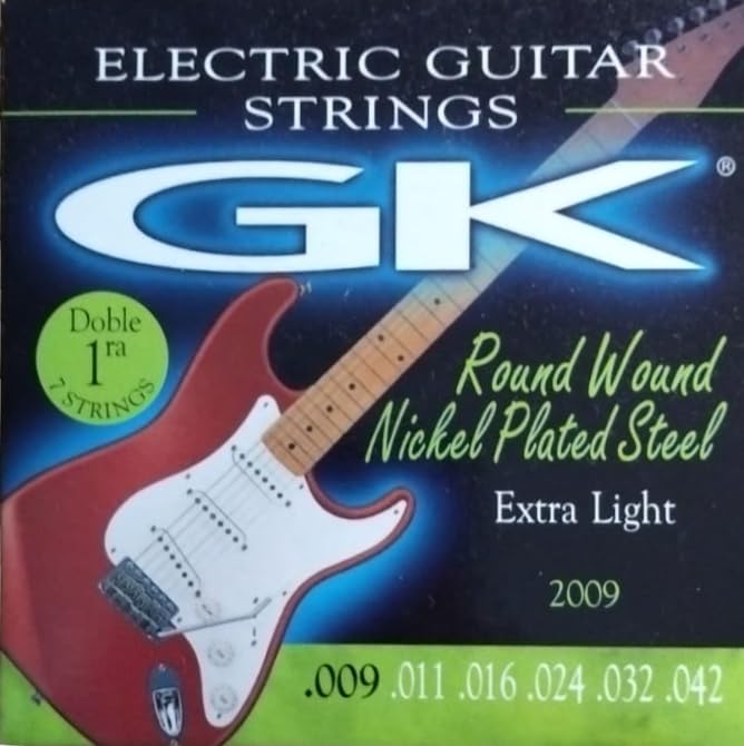 Medina Artigas – GK Electric Guitar Strings – 2009 – Extra Light 9-42 – Round Wound – Nickel Plated Steel – With Extra 1st String