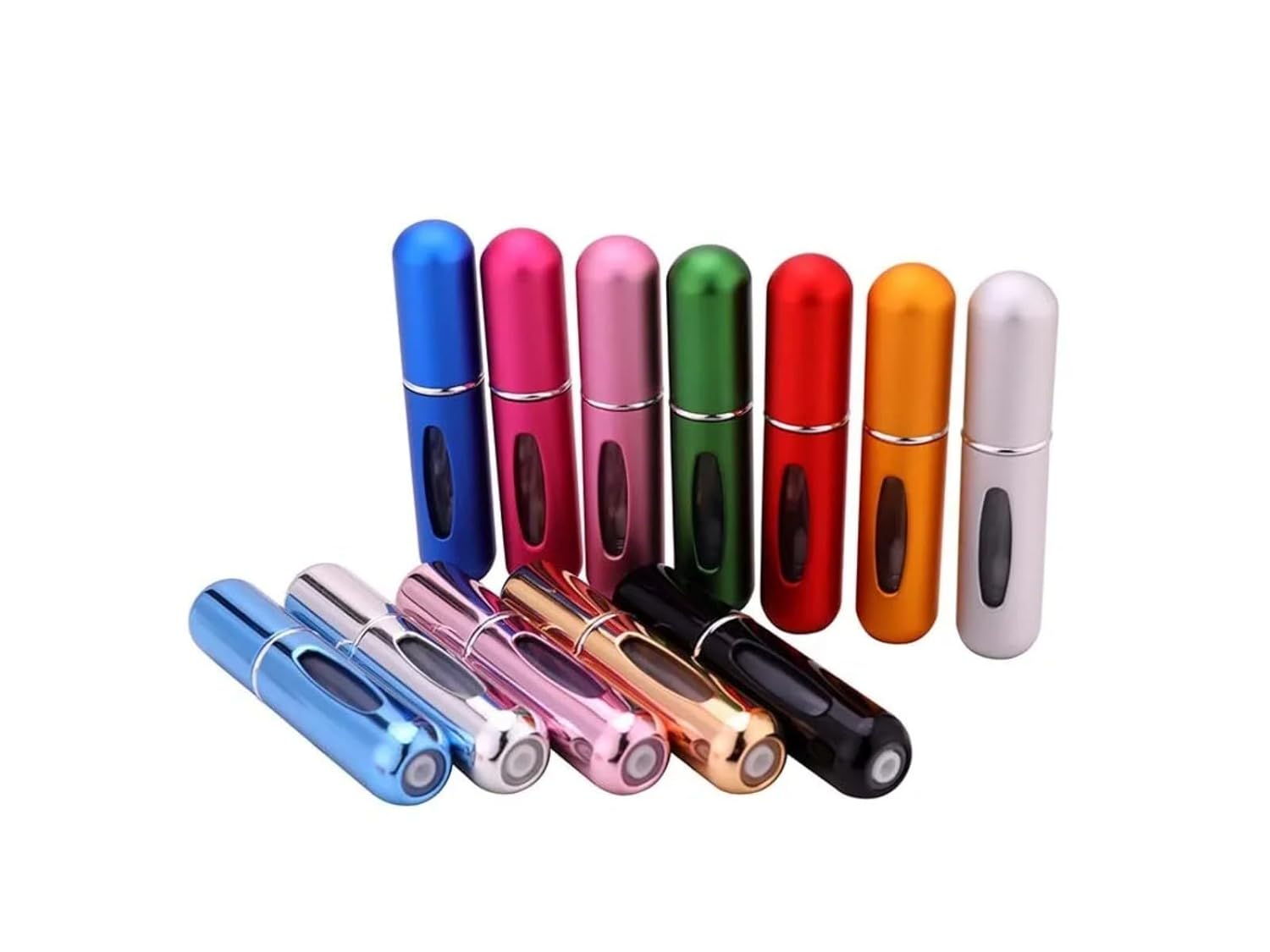 Monte Lua 4 Adet Pratik Doldurulabilir Mini Cep Parfüm Şişesi Alüminyum (5ML), Yedek Cep Parfüm Şişesi Aparatı, Seyahat Tipi Doldurulabilir Mini Sprey Şişe