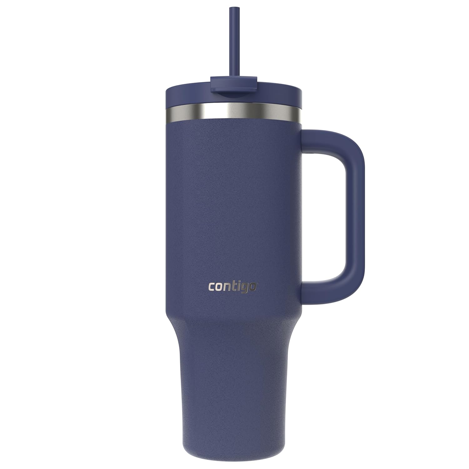 Contigo Üniseks Yetişkin Streeterville Tumbler Pipetli Yalıtımlı Su Şişesi, 1.2L, Mavi