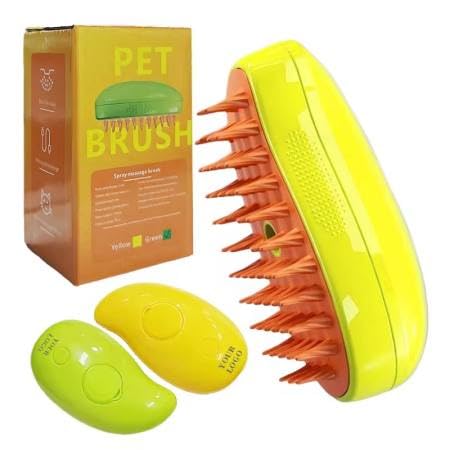 Buharlı kedi fırçası, kedi buharlı fırça, masaj için köpek buharlı fırça, kendi kendini temizleyen buharlı kedi fırçası, evcil hayvan bakımı kedi tüyü fırçası, dolaşmış ve gevşek saçları gidermek için