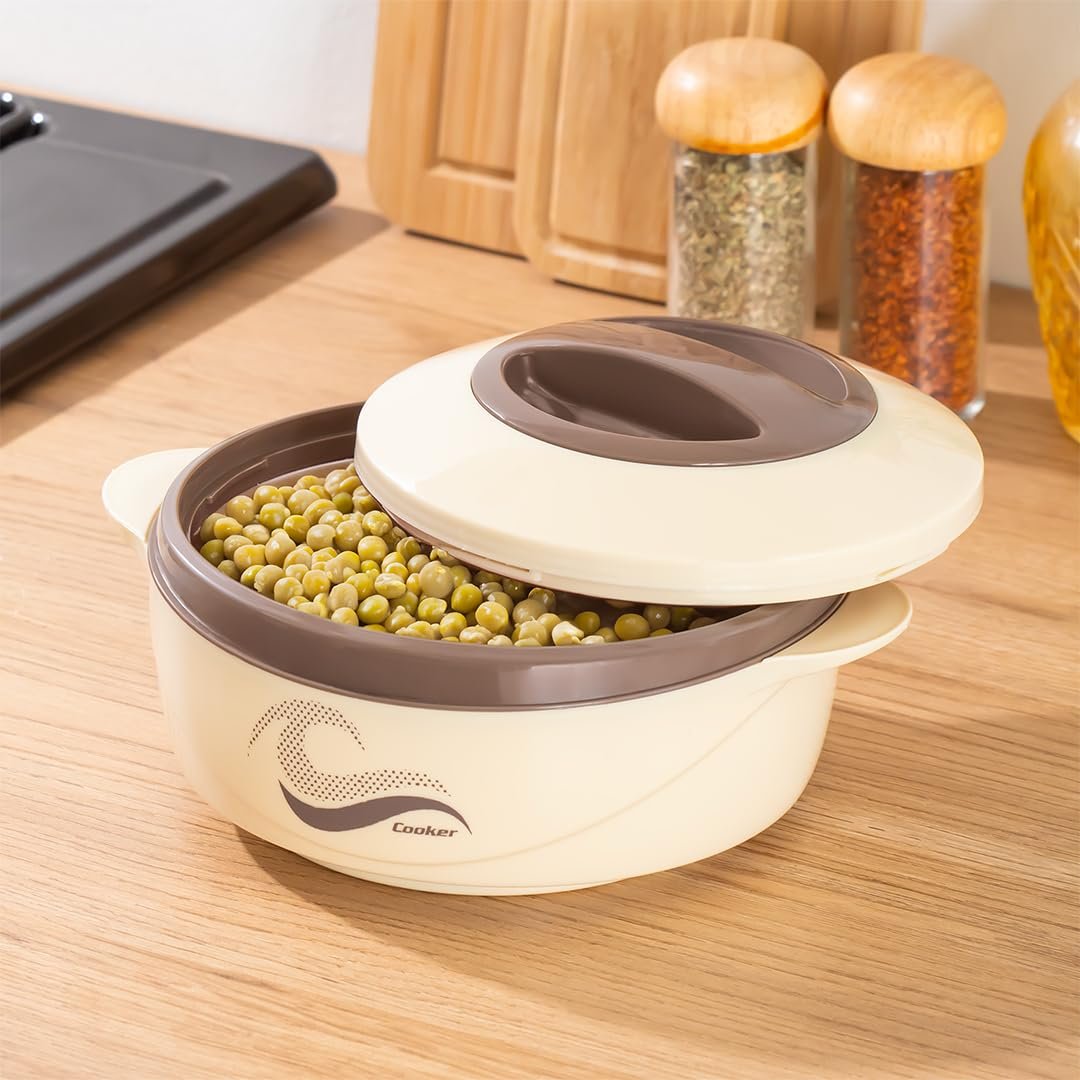 Porsima 3149 1000 mL Yemek Termosu - Sızdırmaz Kilitlenebilir Kapak Paslanmaz Çelik Sefer Tası - Krem