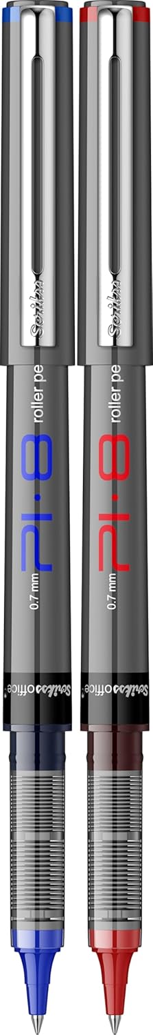 SCRIKSS OFFICE PI8 0.7 Mm Roller Mavi & Kırmızı 2'Li Blister, Mavi - Kırmızı