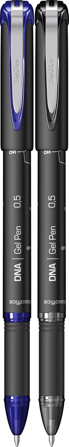 SCRIKSS OFFICE DNA 0.5 Mm Jel Kalem Mavi & Siyah 2'Li Blister, 0.5 mm
